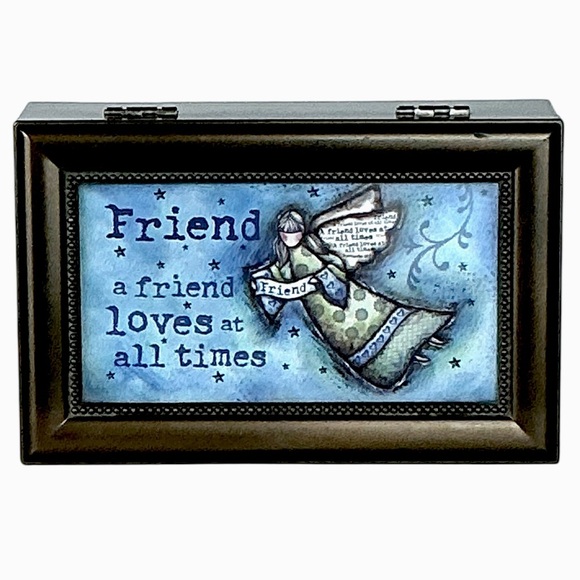 Wind Up Jewelry Music Box Angel Friend by Robin Davis Plays Beethoven Fur Elise - Picture 1 of 16